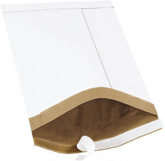 Made in USA - 14-1/2" Long x 8-1/2" Wide Peel-Off Self-Seal Padded Mailer - White - Exact Tooling