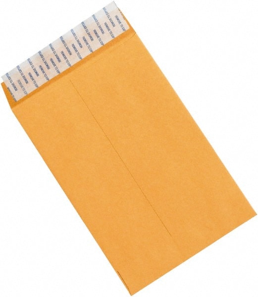 Made in USA - 9" Long x 6" Wide Peel-Off Self-Seal Natural Kraft Envelope - Kraft - Exact Tooling