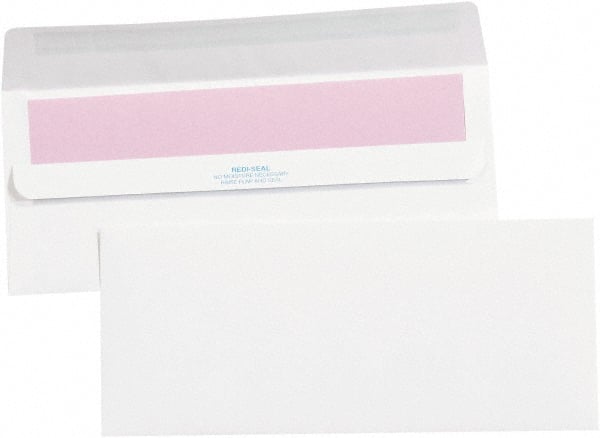 Made in USA - 9-1/2" Long x 4-1/8" Wide Self Seal Plain White Envelope - White - Exact Tooling