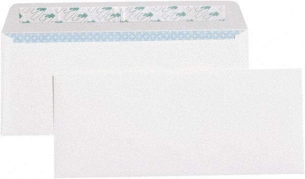 Made in USA - 9-1/2" Long x 4-1/8" Wide Peel-Off Self-Seal Plain White Envelope - White - Exact Tooling
