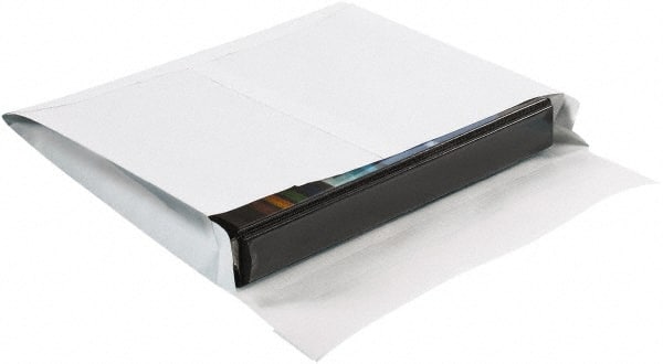 Made in USA - 13" Long x 10" Wide Peel-Off Self-Seal Expandable Envelope - White - Exact Tooling
