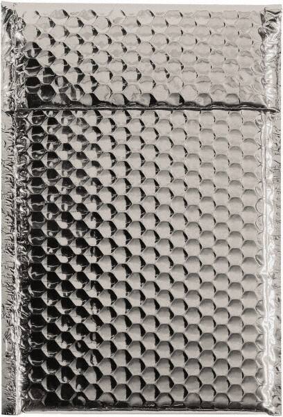 Made in USA - 11" Long x 7-1/2" Wide Peel-Off Self-Seal Bubble Mailer - Silver - Exact Tooling