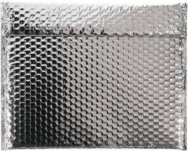 Made in USA - 11" Long x 13-3/4" Wide Peel-Off Self-Seal Bubble Mailer - Silver - Exact Tooling