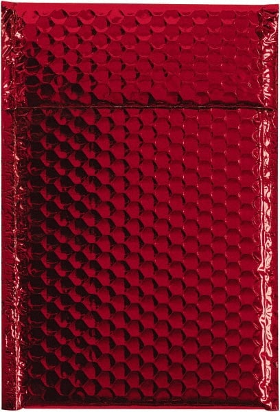 Made in USA - 11" Long x 7-1/2" Wide Peel-Off Self-Seal Bubble Mailer - Red - Exact Tooling