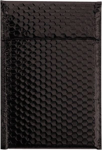 Made in USA - 11" Long x 7-1/2" Wide Peel-Off Self-Seal Bubble Mailer - Black - Exact Tooling