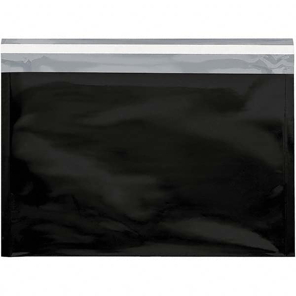 Value Collection - 12-3/4" Long x 9-1/2" Wide Peel-Off Self-Seal Metallic Mailer - Black - Exact Tooling