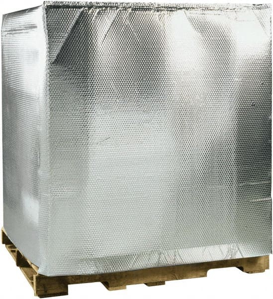 Made in USA - 48" Long x 40" Wide x 60" High x 3/16" Thick Pallet Cover - Silver, Case - Exact Tooling