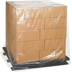 Made in USA - 48" Long x 51" Wide x 75" High Pallet Cover - Clear, Case, 100 Piece - Exact Tooling