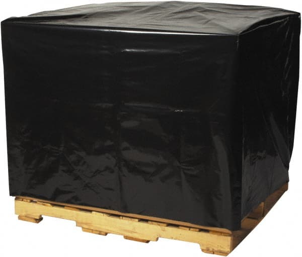 Made in USA - 49" Long x 51" Wide x 97" High Pallet Cover - Black, Case, 50 Piece - Exact Tooling