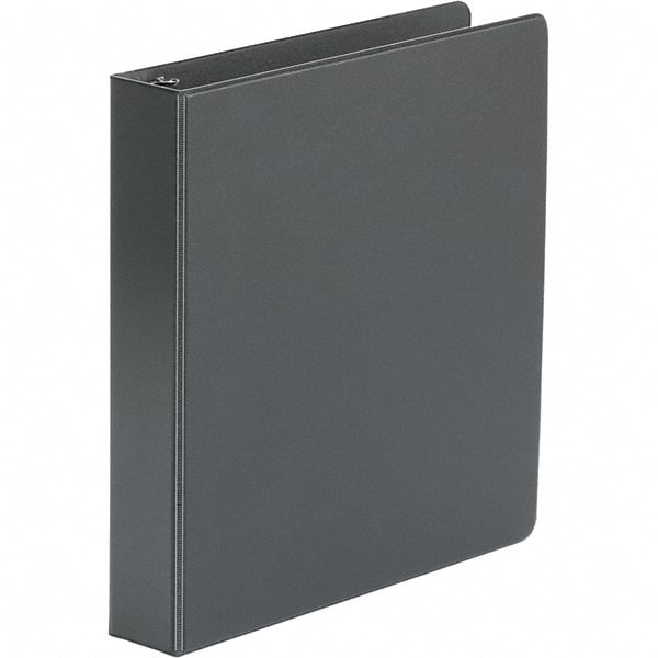 UNIVERSAL - 275 Sheet Capacity, 8-1/2 x 11", Non-View Ring Binder - Polypropylene, Black - Exact Tooling