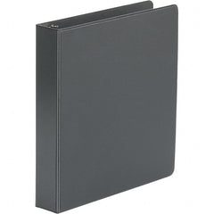 UNIVERSAL - 275 Sheet Capacity, 8-1/2 x 11", Non-View Ring Binder - Polypropylene, Black - Exact Tooling