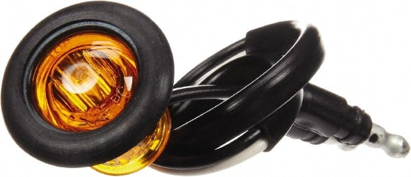 Truck-Lite - 3/4" Long, Yellow LED Marker Clearance - 12 Volts, Includes LED Light, Grommet - Exact Tooling