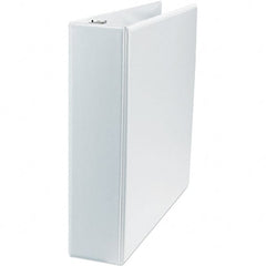 Universal One - 500 Sheet Capacity, 8-1/2 x 11", View Ring Binder - Polypropylene, White - Exact Tooling