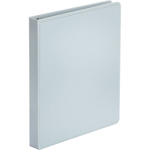 UNIVERSAL - 175 Sheet Capacity, 8-1/2 x 11", View Ring Binder - Polypropylene, White - Exact Tooling