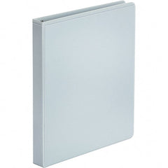 UNIVERSAL - 175 Sheet Capacity, 8-1/2 x 11", View Ring Binder - Polypropylene, White - Exact Tooling