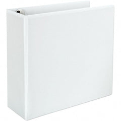 Universal One - 780 Sheet Capacity, 8-1/2 x 11", View Ring Binder - Polypropylene, White - Exact Tooling