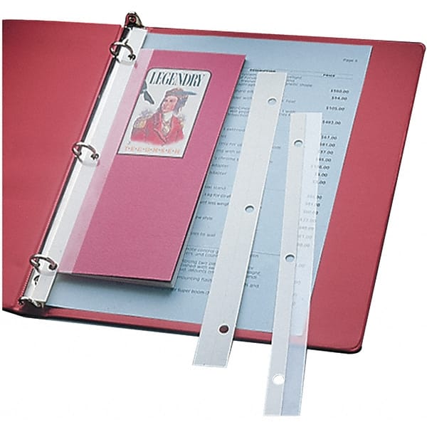 C-LINE - 200 Sheet Capacity, 1 x11", Binder Insert Strips - Plastic, Clear - Exact Tooling
