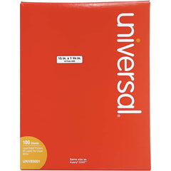 UNIVERSAL - 1-3/4" Long, White Paper Laser Label - For Inkjet Printers, Laser Printers - Exact Tooling