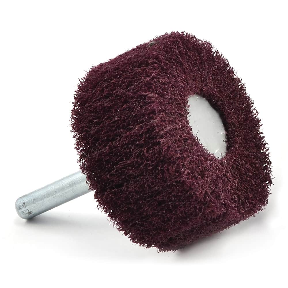 Superior Abrasives - Mounted Flap Wheels; Abrasive Type: Non-Woven ; Outside Diameter (Inch): 3 ; Face Width (Inch): 1 ; Abrasive Material: Aluminum Oxide ; Grade: Medium ; Mounting Type: 1/4" Shank - Exact Tooling