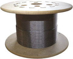 Loos & Co. - 1/4" x 1/4" Diam, Stainless Steel Wire Rope - 4,900 Lb Breaking Strength, 7 x 19 - Exact Tooling