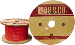 Loos & Co. - 3/16" x 1/8" Diam, Galvanized Steel Wire Rope - 1,700 Lb Breaking Strength, 7 x 7, Vinyl Coating - Exact Tooling
