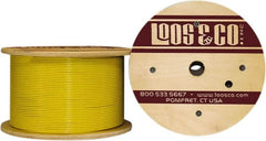 Loos & Co. - 3/16" x 1/8" Diam, Galvanized Steel Wire Rope - 2,000 Lb Breaking Strength, 7 x 19, Vinyl Coating - Exact Tooling