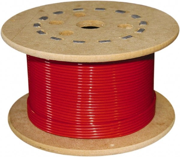 Loos & Co. - 3/16" x 1/8" Diam, Stainless Steel Wire Rope - 1,760 Lb Breaking Strength, 7 x 19, Nylon Coating - Exact Tooling