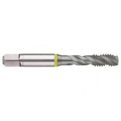 M3x0.50 6H 3-Flute Cobalt Yellow Ring Semi-Bottoming 40 degree Spiral Flute Tap-MolyGlide - Exact Tooling