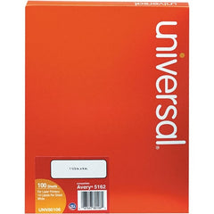 UNIVERSAL - 4" Long, White Paper Laser Label - For Inkjet Printers, Laser Printers - Exact Tooling