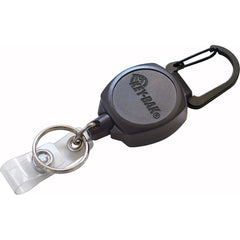 Key-Bak - Key Control; Type: Retractable Key Chain & ID Holder ; Number of Keys: 5 ; Color: Black ; Width (Inch): 3/4 - Exact Tooling