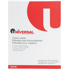 UNIVERSAL - 11" Long, White Paper Shipping Label - For Copiers - Exact Tooling