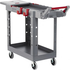 Rubbermaid - 500 Lb Capacity, 17-3/4" Wide x 46-3/16" Long x 36" High Heavy Duty Utility Cart - 2 Shelf, 12 Slot, Structural Foam - Exact Tooling