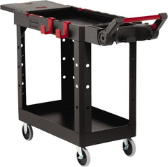 Rubbermaid - 500 Lb Capacity, 17-3/4" Wide x 46-3/16" Long x 36" High Heavy Duty Utility Cart - 2 Shelf, 12 Slot, Structural Foam - Exact Tooling