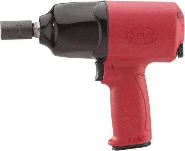Sioux Tools - 1/2" Drive, 6,300 RPM, 520 Ft/Lb Torque Impact Wrench - Pistol Grip Handle, 1,200 IPM, 3.9 CFM, 90 psi, 1/4" NPT Inlet - Exact Tooling