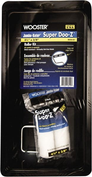 Wooster Brush - 13" Long, Mini Roller Kit - Steel Frame, Includes Paint Tray, Roller Cover & Frame - Exact Tooling