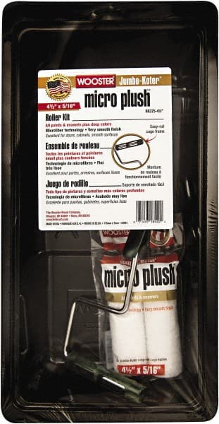 Wooster Brush - 12" Long, Mini Roller Kit - Steel Frame, Includes Paint Tray, Roller Cover & Frame - Exact Tooling