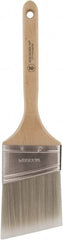 Wooster Brush - 3" Oval/Angle Polyester Angular Brush - 2-15/16" Bristle Length, 6-1/2" Wood Fluted Handle - Exact Tooling