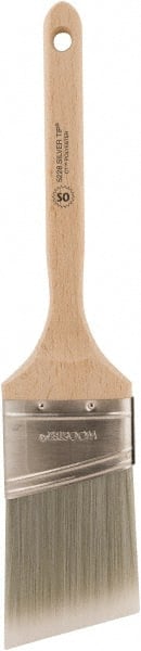 Wooster Brush - 2-1/2" Oval/Angle Polyester Angular Brush - 2-15/16" Bristle Length, 6-1/2" Wood Fluted Handle - Exact Tooling