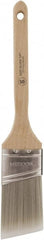 Wooster Brush - 2" Oval/Angle Polyester Angular Brush - 2-11/16" Bristle Length, 6-3/8" Wood Fluted Handle - Exact Tooling