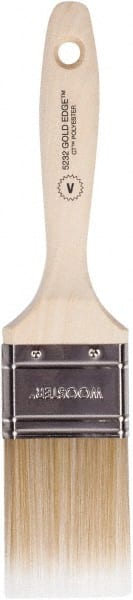 Wooster Brush - 2" Flat Polyester Varnish Brush - 2-11/16" Bristle Length, 4-9/16" Wood Beavertail Handle - Exact Tooling
