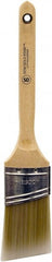 Wooster Brush - 2" Oval/Angle Polyester Angular Brush - 2-11/16" Bristle Length, 6-3/8" Wood Fluted Handle - Exact Tooling