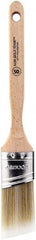 Wooster Brush - 1-1/2" Oval/Angle Polyester Angular Brush - 2-7/16" Bristle Length, 6-1/8" Wood Fluted Handle - Exact Tooling