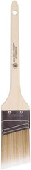 Wooster Brush - 2" Angled Polyester Angular Brush - 2-7/16" Bristle Length, 6-1/2" Wood Fluted Handle - Exact Tooling
