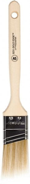 Wooster Brush - 1-1/2" Angled Polyester Angular Brush - 2-7/16" Bristle Length, 6-1/4" Wood Fluted Handle - Exact Tooling