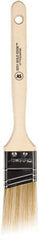 Wooster Brush - 1-1/2" Angled Polyester Angular Brush - 2-7/16" Bristle Length, 6-1/4" Wood Fluted Handle - Exact Tooling