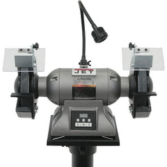 Jet - 8" Wheel Diam x 1" Wheel Width, 1 hp Grinder - 5/8" Arbor Hole Diam, 3 Phase, 3,600 Max RPM, 115 Volts - Exact Tooling