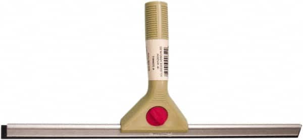 PRO-SOURCE - 16" Rubber Blade Window Squeegee - Tapered End, Single Edge, Gray, Plastic Holder - Exact Tooling