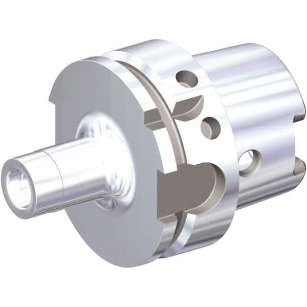 Kennametal - HSK63 Outside Taper, DL10 Inside Modular Connection, HSK to DL Taper Adapter - 1.89" Projection, 3.148" OAL, Through Coolant - Exact Tooling