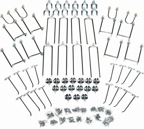 Triton - Silver Pegboard Wall Mounted Storage - For Use with DuraBoards, 1/4" & 1/8" Pegboards - Exact Tooling