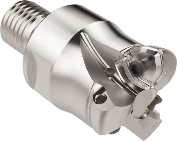 Seco - 25.6mm Cut Diam, 1.8mm Max Depth, M20 Modular Connection Indexable High-Feed End Mill - Screw Holding Method, 218.21-.. Insert, R217.21 Toolholder, Through Coolant - Exact Tooling